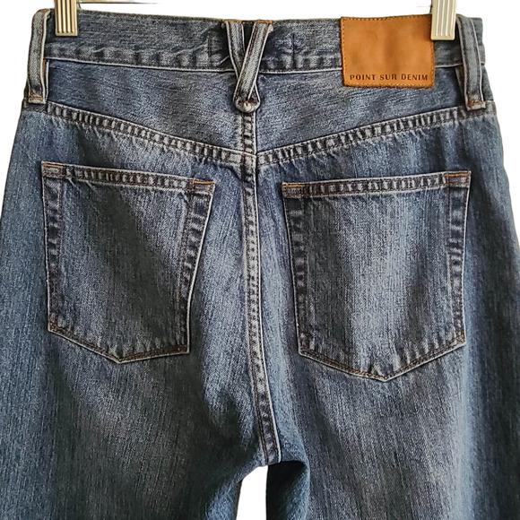 POINT SUR J. CREW Retro Boy‎ High Rise Frayed Hem Cotton Jeans K3440 Women's 24 - Picture 7 of 15